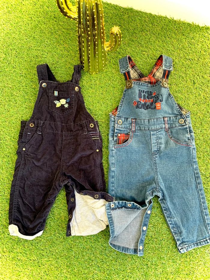 Lot de 2 salopettes 6 mois