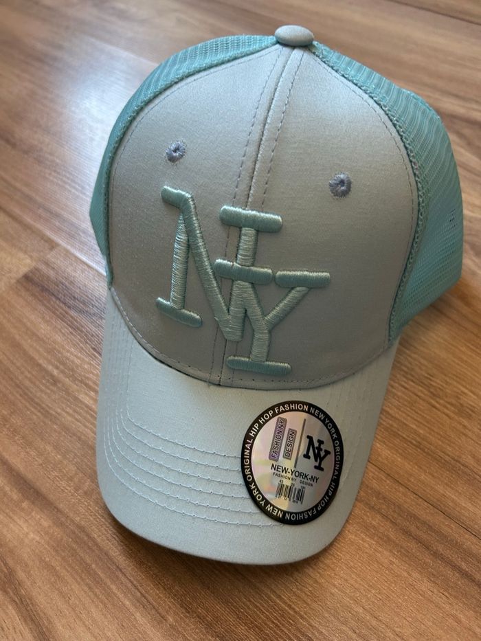 Casquette Trucker bleu ciel Homme New York Réglable - photo numéro 2