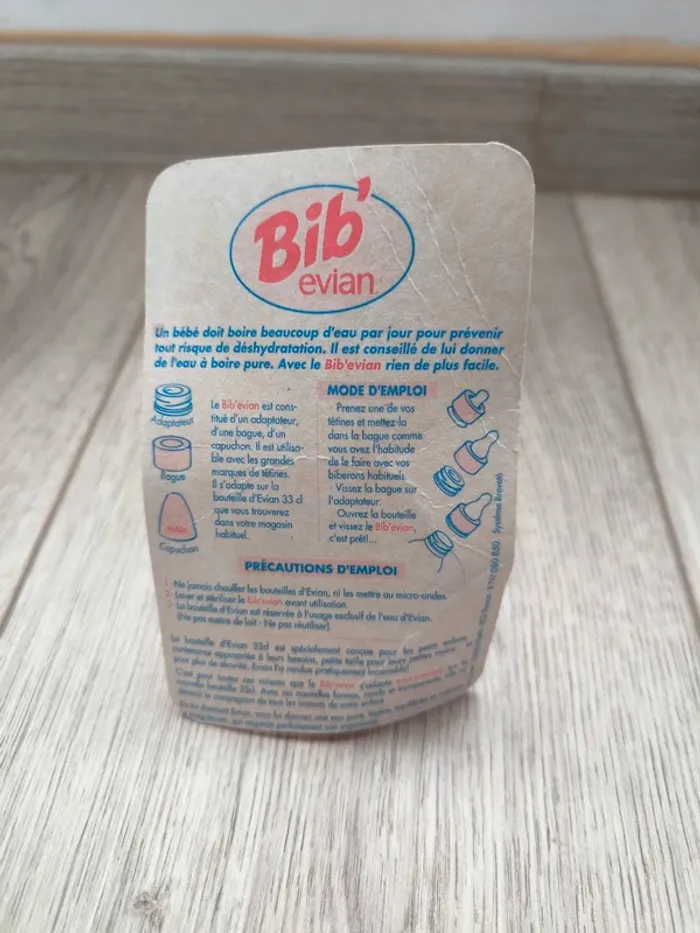 Bib’Evian rose - vintage années 90/2000 - neuf - photo numéro 3