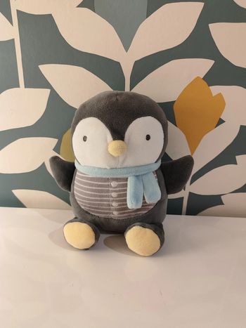 Peluche doudou pingouin mots d'enfants