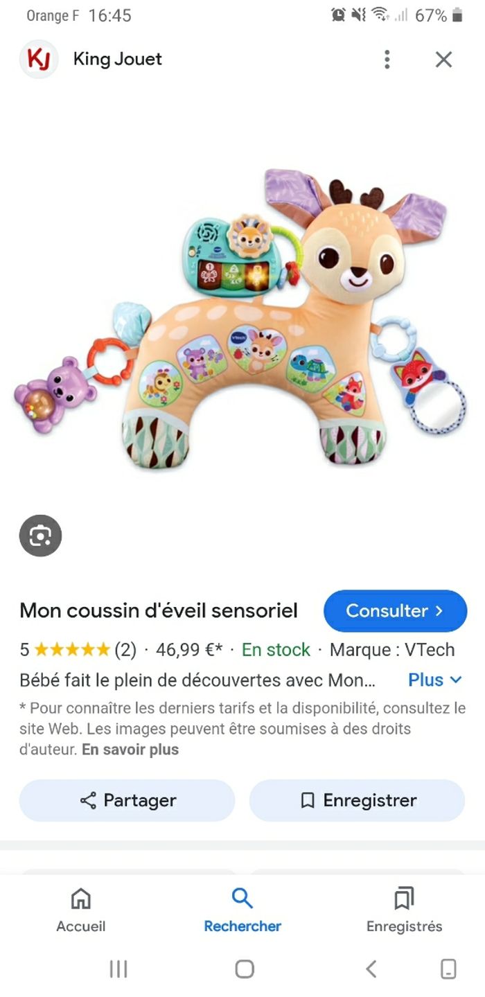 Coussin d'eveil sensoriel VTECH - photo numéro 2