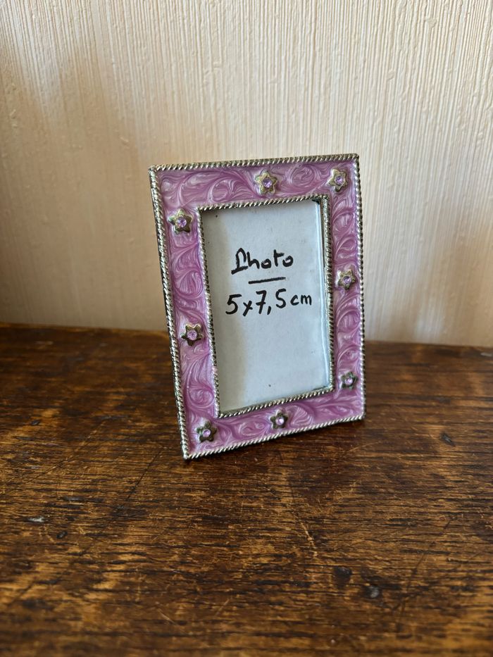 Petit cadre photo floral vintage à poser