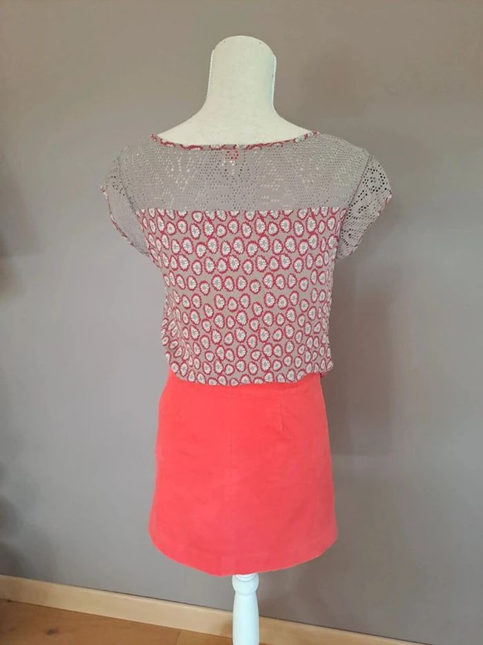 Robe bi-matière effet jupe et blouse Miss Captain t. 36 - photo numéro 4