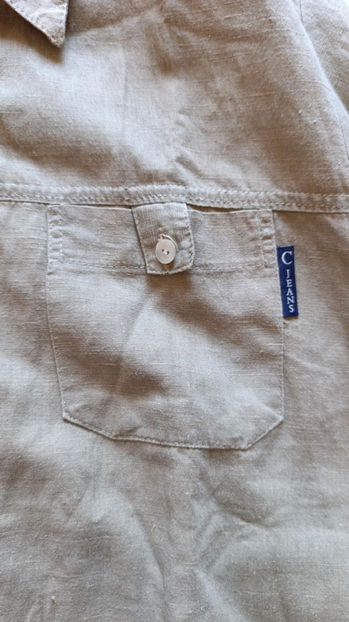 Chemise ou veste légère kaki. Taille 4. C Jeans - photo numéro 5