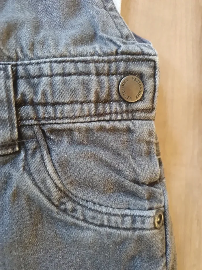 Salopette en jeans gris - photo numéro 3