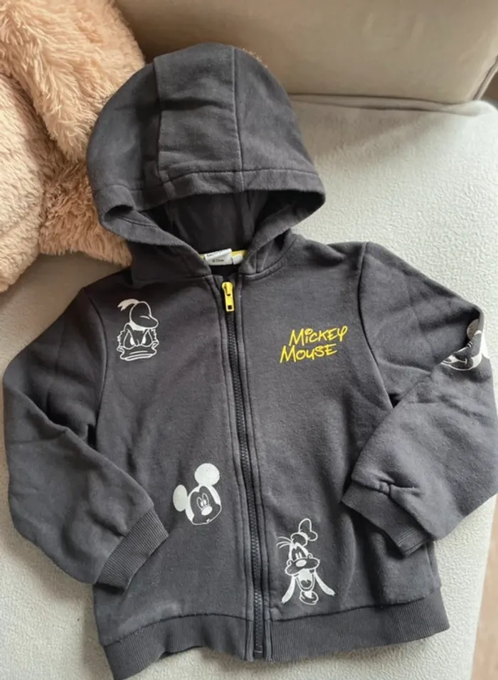 Gilet zippé à capuche - Mickey Mouse - 6 ans - photo numéro 2