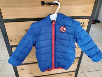 Doudoune 3 Pommes avec capuche réversible 74 cm