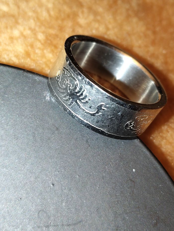 BAGUE ACIER SCORPION T. 58 - photo numéro 3