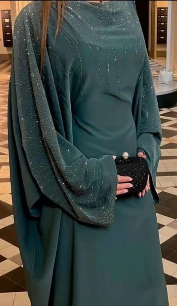 Abaya vert émeraude 