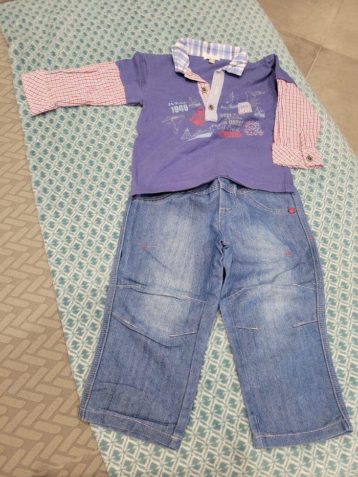 Ensemble T-shirt manches longues +pantalon 18mois