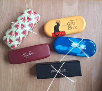 Lot Étuis à lunettes, Ray-Ban, autres