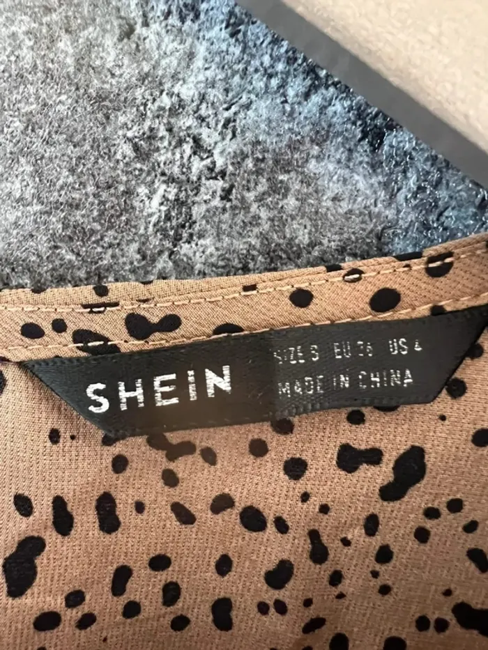 Robe tachetée femme Shein taille S Vestido manchas mujer Abito maculato donna Gepunktetes Kleid Frau - photo numéro 4