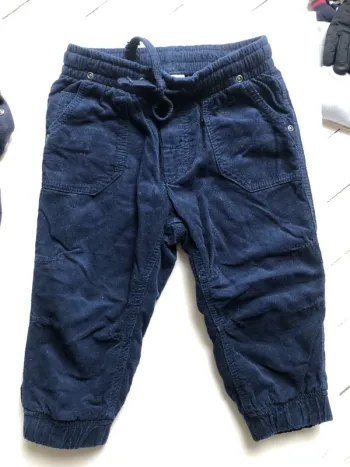 Pantalon velours marine H&M 9m