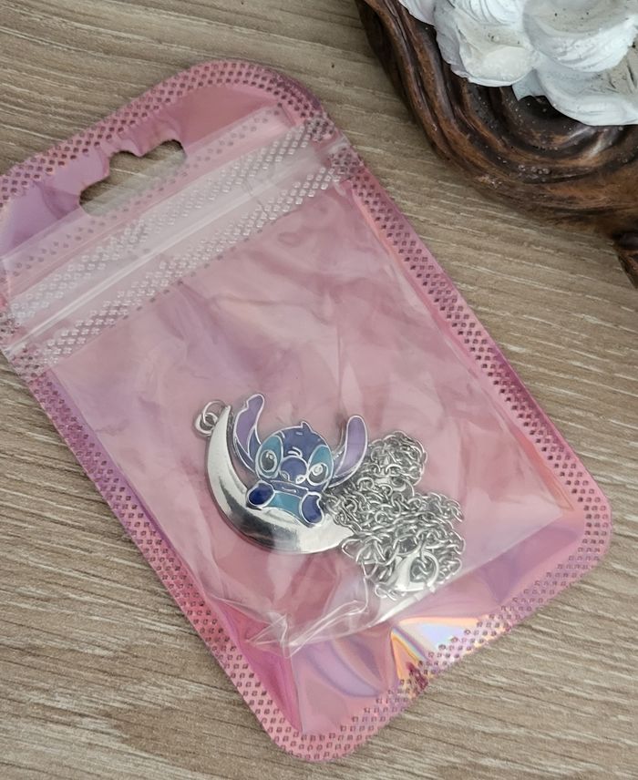 Collier Lune Stitch Acier - photo numéro 6