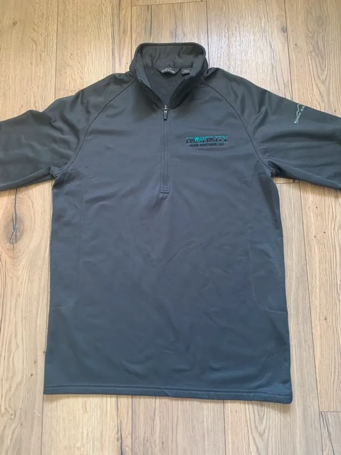 Sweat Eddie Bauer Authentique 1/4 zip Gris Taille L - photo numéro 7