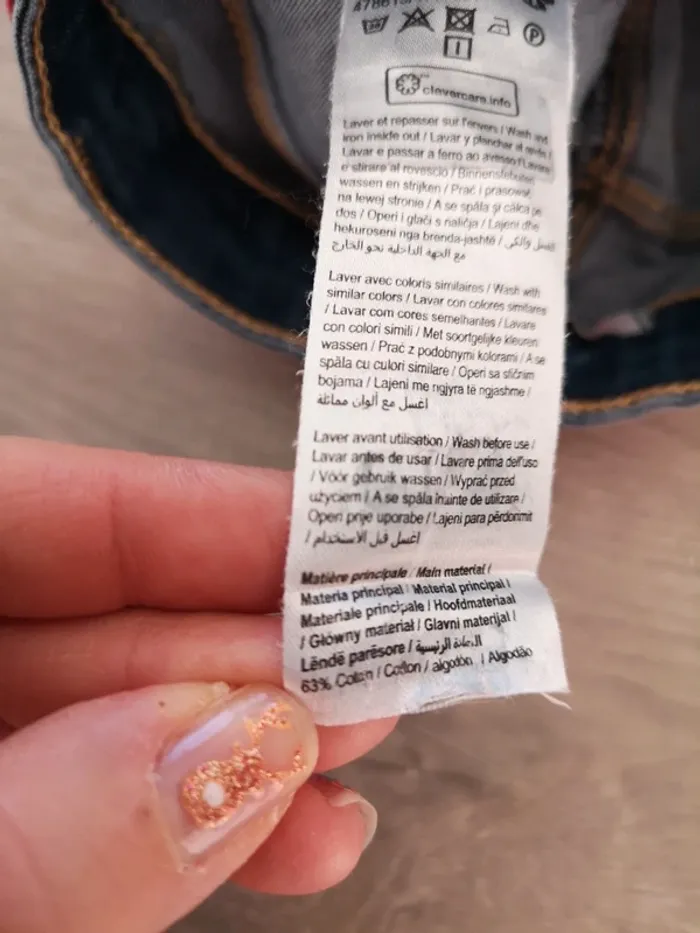 Jean avec ceinture rouge fleurie 6 mois - photo numéro 7