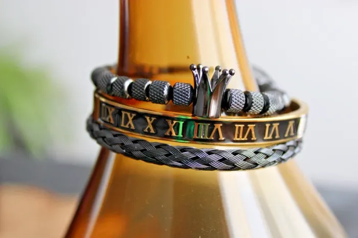lot de 3 Bracelets homme a porter ensemble a a dissocier marque hippie & bohème - photo numéro 4