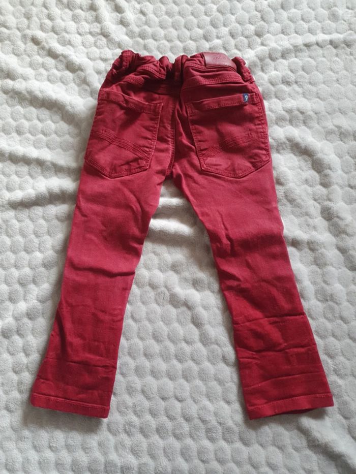 Pantalon jean rouge slim okaidi garcon - photo numéro 2