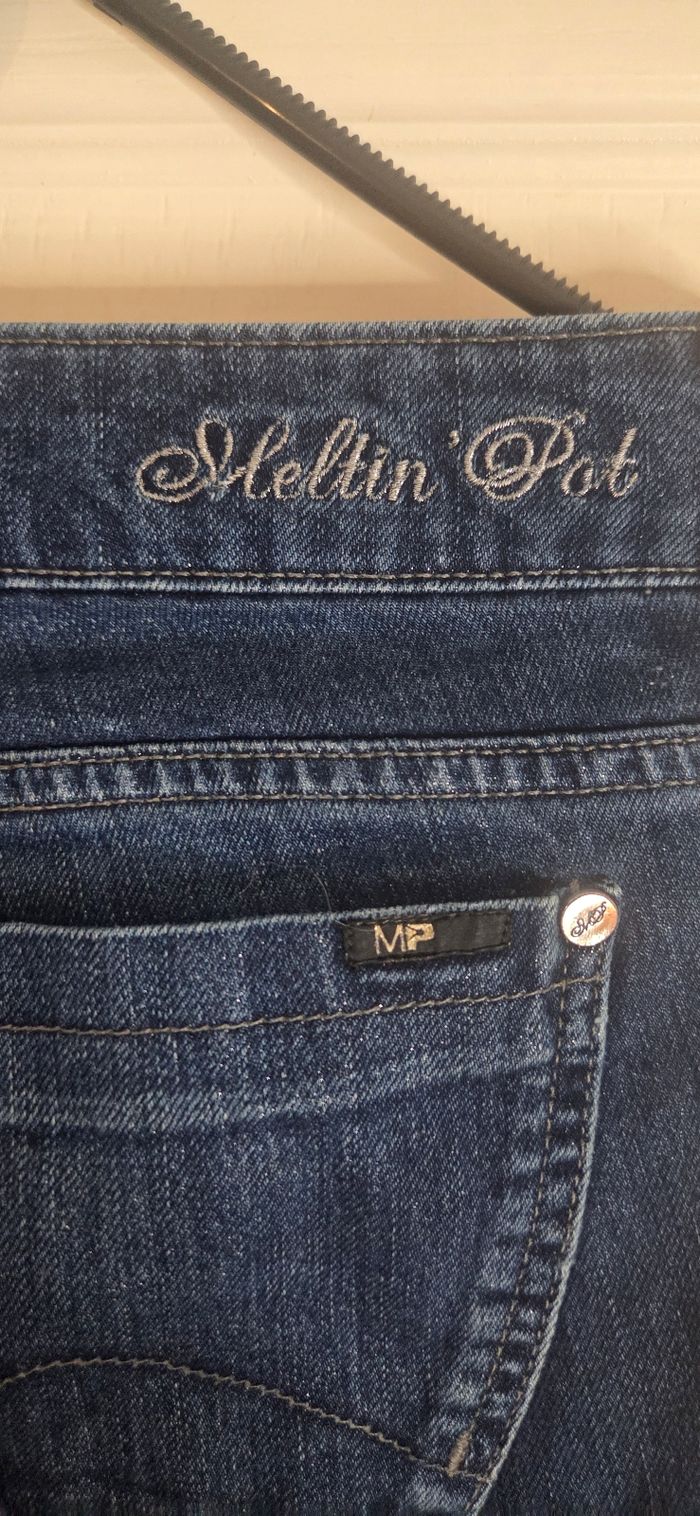 MELTIN'POT MIKA/A W27 L32 – JEAN BLEU FILS ARGENT – MODÈLE RARE - photo numéro 3