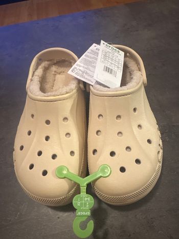 Crocs beige fourrure