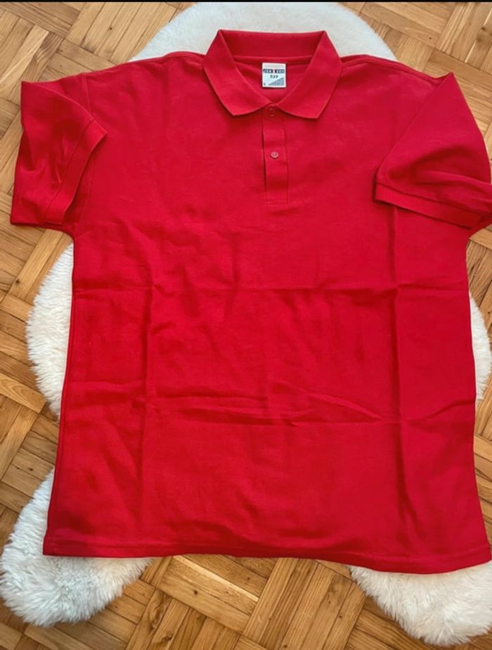 Polo manches  courtes rouge  taille L jerzees - photo numéro 3