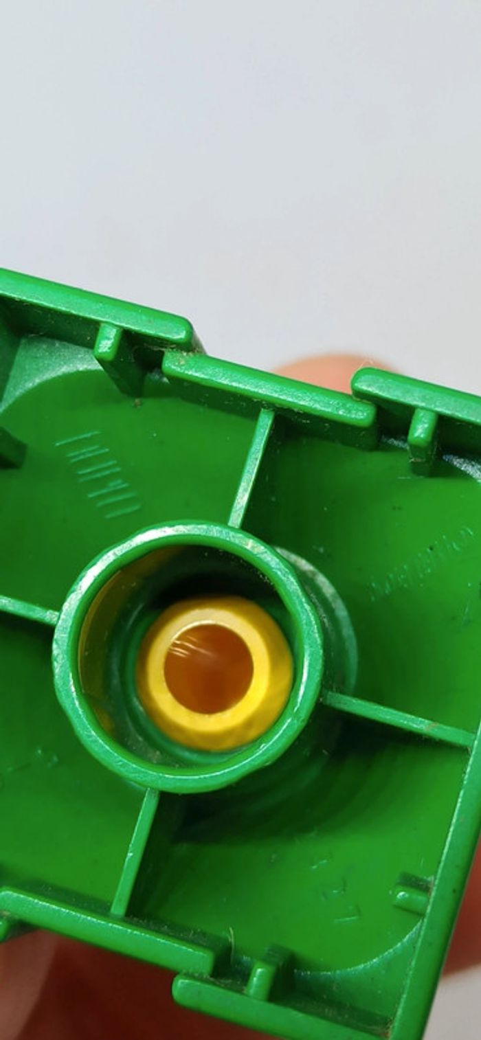 Tête d'homme avec carré vert lego duplo vintage - photo numéro 4