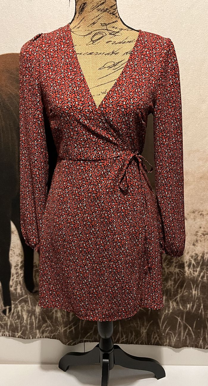 Robe cache coeur bordeaux (XS - 34)
