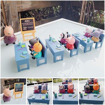 Peppa Pig 🚸 Salle de classe avec 7 personnages 🖍