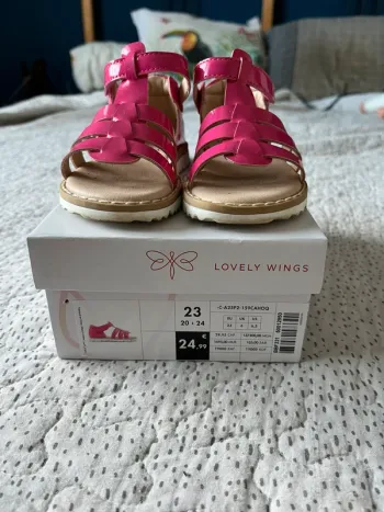 Sandale fille rose