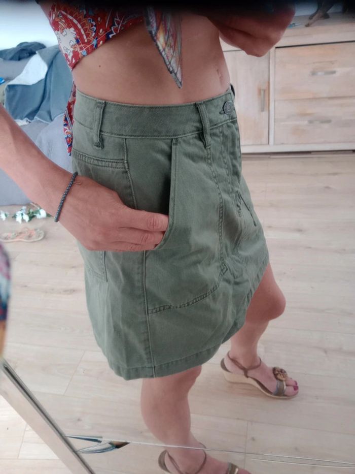 Jupe 38 Jean kaki c84 - photo numéro 6