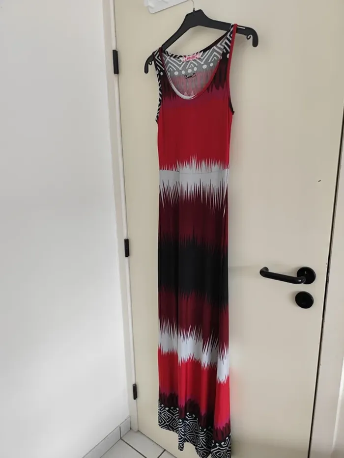 Belle robe longue d'été colorée Smash style tribal - photo numéro 6