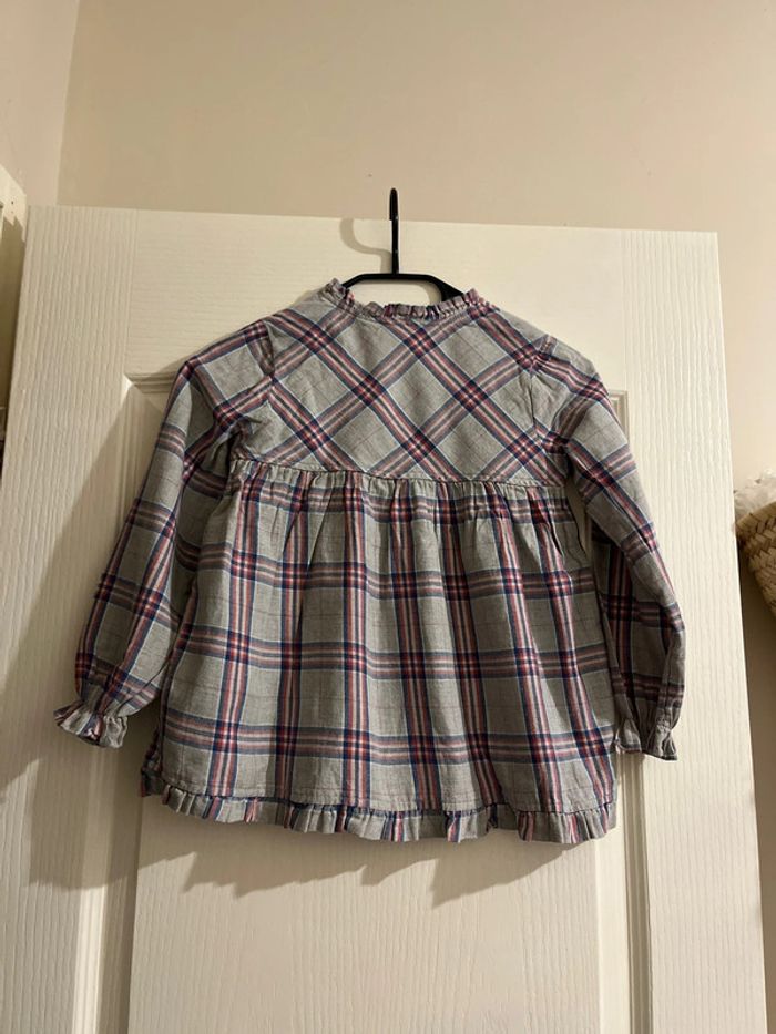 ZY 6/7 ans - chemise tunique bleu carreaux - photo numéro 5