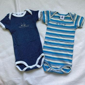 Lot de 2 bodies 3 mois petit bateau MC