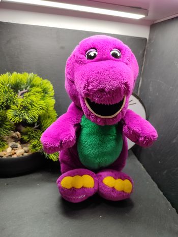Vintage 1992 Lyons Group Barney The Purple Dinosaur Plush Toy peluche Playskool