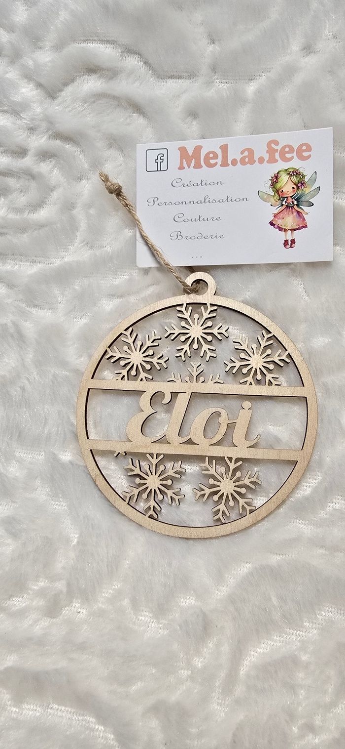 Boule de noem prenom en bois