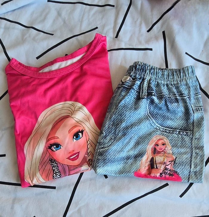 Ensemble T-shirt + Short Beautiful Dreamy taille 7/8 ans Neuf - photo numéro 2