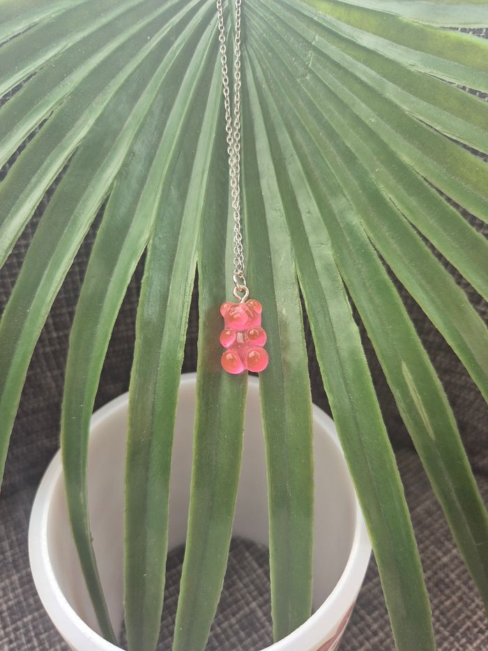 Collier "P'tit ours" Rose - photo numéro 1