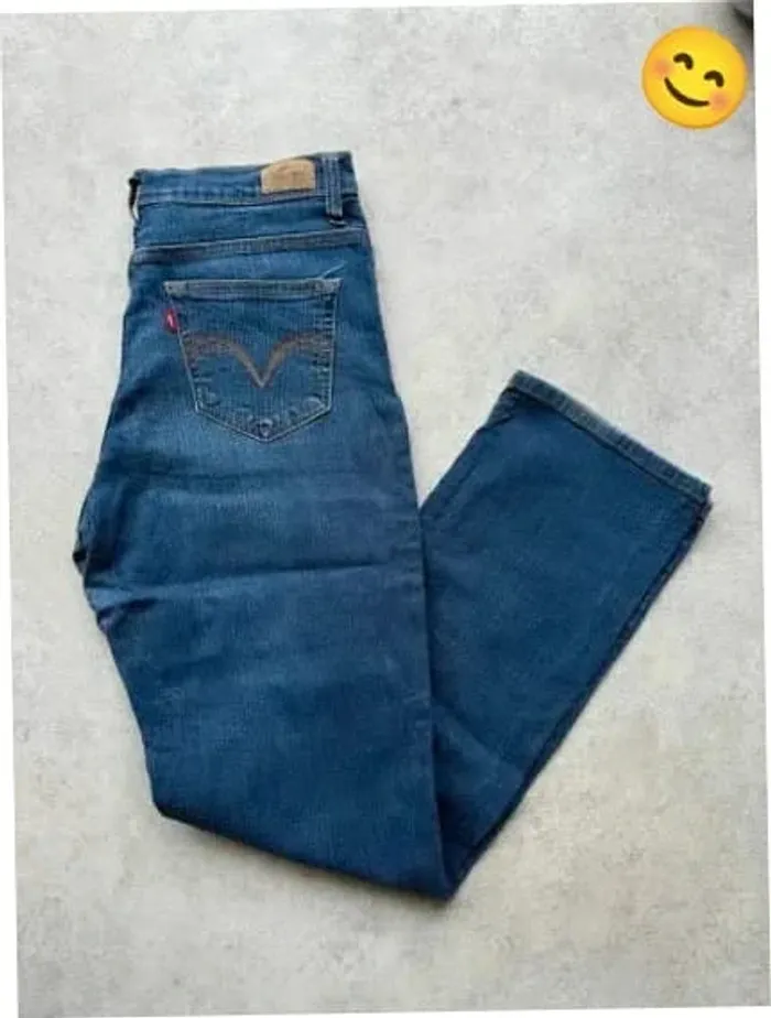 Jeans Levi's 512 W30 FR40 coupe droite bleu Femme Women pan531b