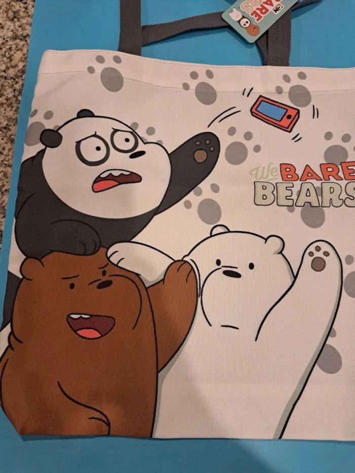Bare Bears : Tota Bag, Houpettes & Essuie Cheveux - Neuf - photo numéro 3