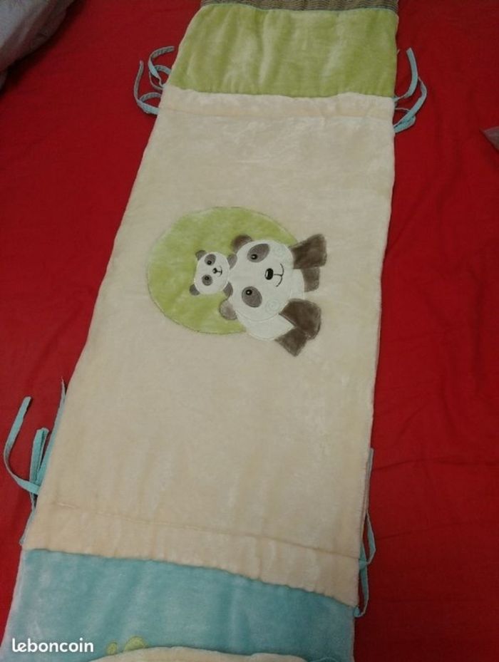 Lot plaid et tour de lit bébé hiver polaire - photo numéro 3