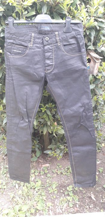 D skins co - pantalon noir enduit, slim fit taille 28 = 38 neuf