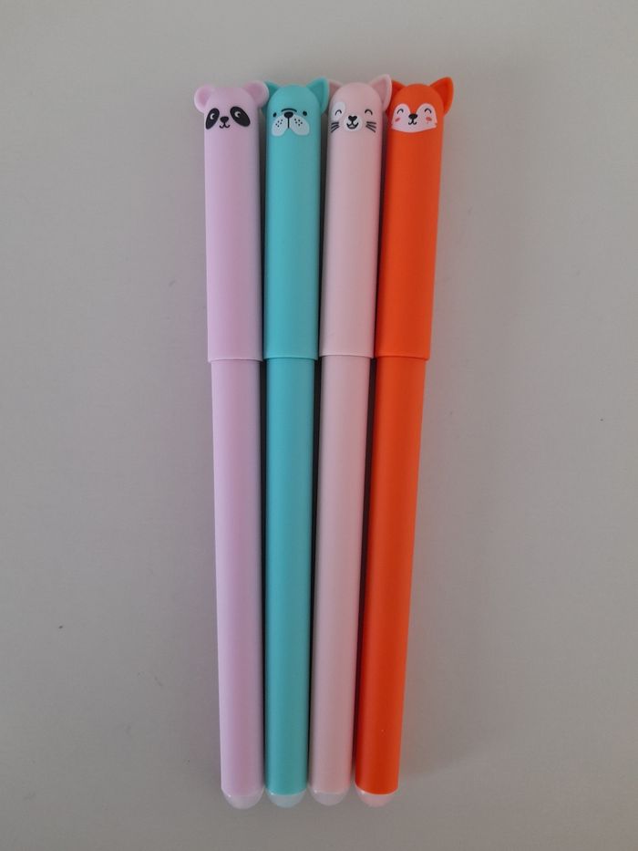 Stylos gel effaçables kawaii animaux - photo numéro 2