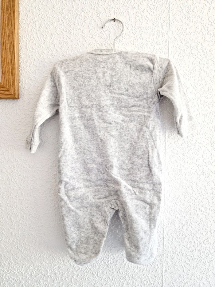 Grenouillère / pyjama une pièce / dors bien en velours - "Maman je t'aime" (1 mois) - photo numéro 4