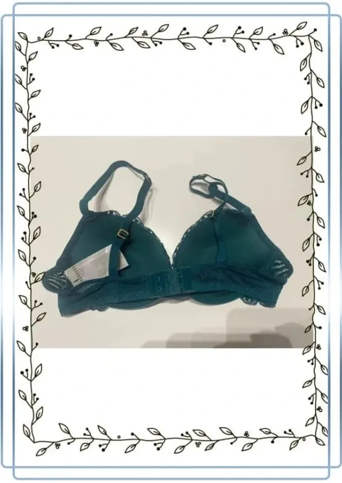 Soutien gorge vert foncé la halle 85B, très bon état - photo numéro 2