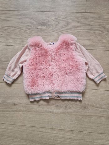 Gilet bébé fille en fourrure Mots d'enfants  6 mois