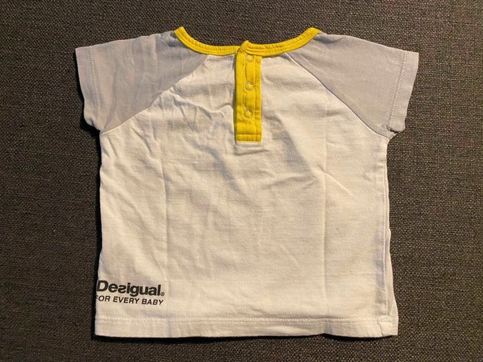 T-shirt Desigual blanc/jaune/noir/gris - photo numéro 2