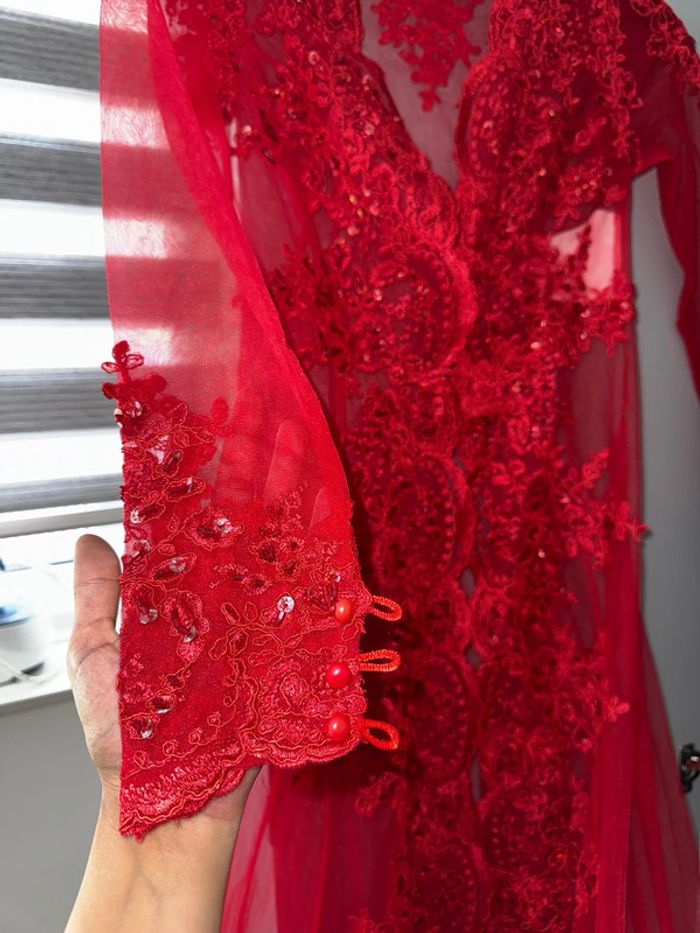 Caftan henné neuf taille xs - photo numéro 4