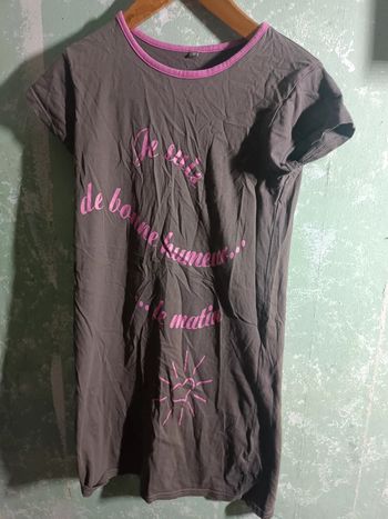 Pyjama tee shirt long 10 ans