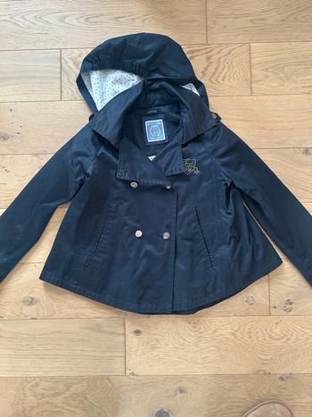 Veste trench court à capuche IKKS 10 ans veste caban double