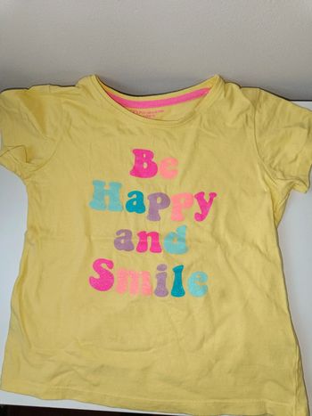 Tee-shirt jaune manches courtes 122cm 7ans